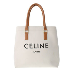 Celine Horizontal Cabas Canvas Tote Bag Tan